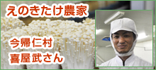 えのきたけ農家 喜屋武貴志さん