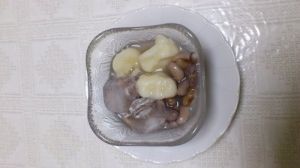 県産うずら豆の甘菓子ぜんざいもどき