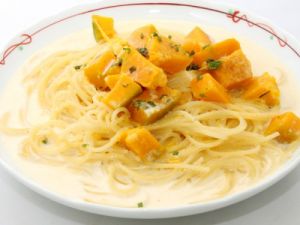 かぼちゃのクリームパスタ