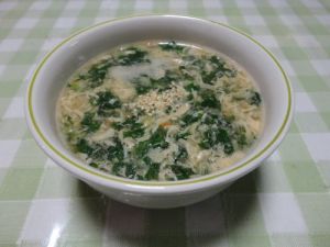 モロヘイヤのかき玉スープ