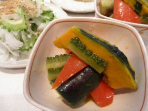 ゴーヤーと夏野菜の揚げ浸し