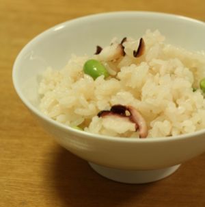 蛸と枝豆ご飯