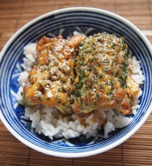 ゴーヤのかば焼き丼