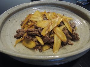 島人参と牛肉のしぐれ煮