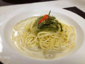 シークワーサーのクリームパスタ