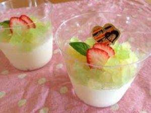 シークヮーサーゼリーの牛乳プリン 沖縄料理レシピなら おきレシ