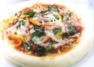 県産野菜のピザ