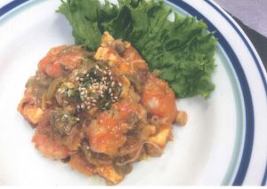 えびと冬瓜の豆乳チリソース