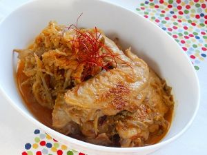 大根シリシリと手羽先のピリ辛煮