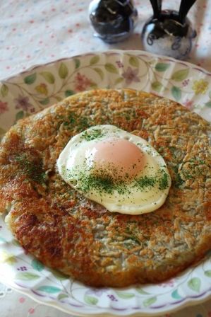 シリシリじゃが芋とレンコンのガレット