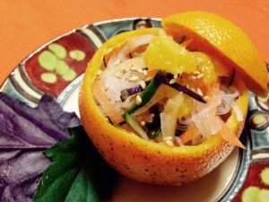 島野菜のしりしりタンカンサラダ♪