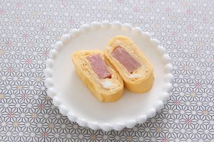 ボリューム満点の卵焼き スパムの卵焼き