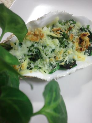 マヨ味噌海藻＆青菜de牡蠣チーズグラタン