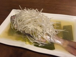 白身魚の酒蒸し