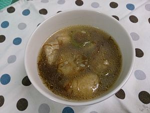 へちまともずくのスープ