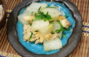 シブイと鳥肉炒め