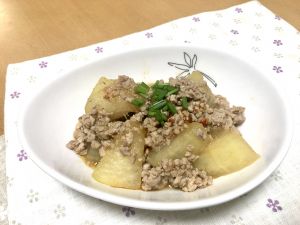 シブイと豚ひき肉の麻婆風