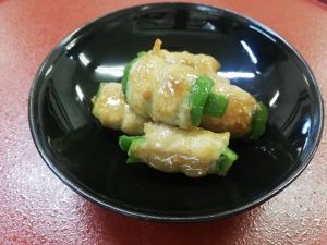 肉巻きピーマンのバター醤油炒め